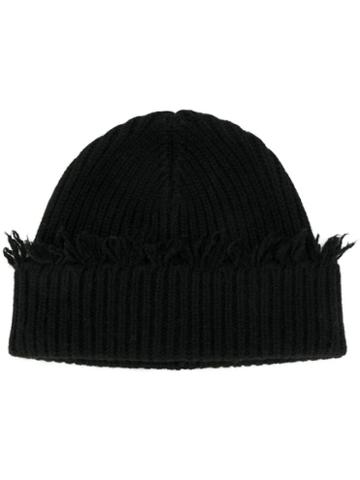 Alanui Frayed Edges Beanie - Black