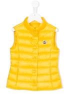 Moncler Kids Liane Padded Gillet, Toddler Girl's, Size: 5 Yrs, Yellow/orange