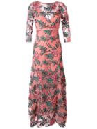 For Love And Lemons Floral Maxi Dress, Women's, Size: Small, Pink/purple, Nylon/spandex/elastane