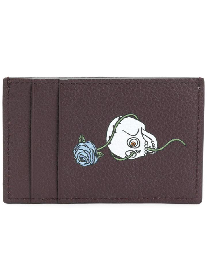 Alexander Mcqueen Skull Motif Cardholder - Brown