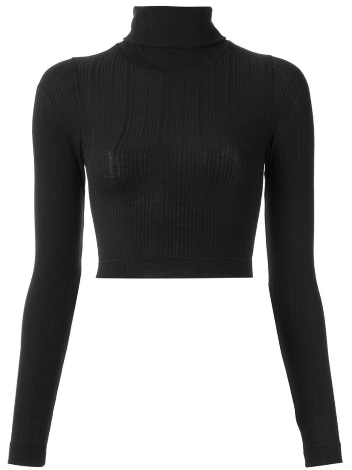 À La Garçonne Cropped Top - Black