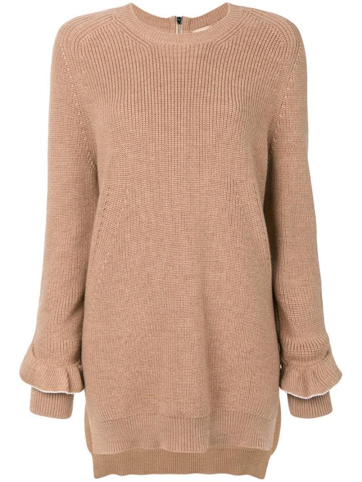 Nº21 Frill Sleeve Jumper - Brown
