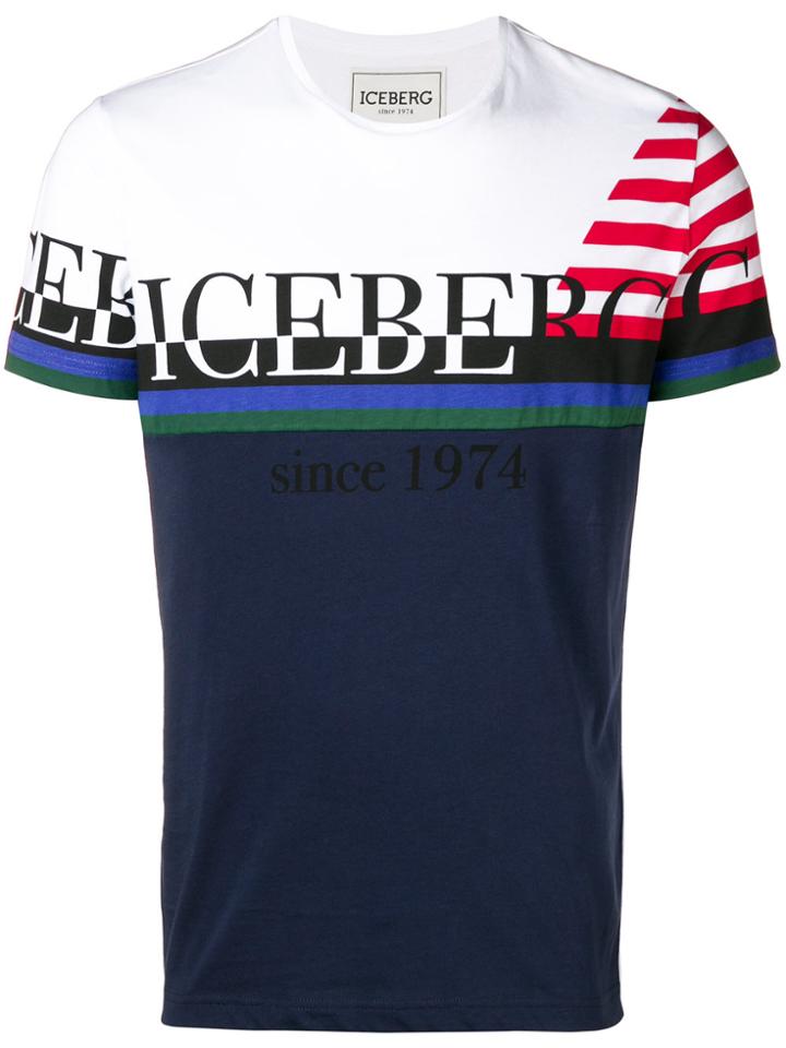 Iceberg Colour Block Logo T-shirt - White