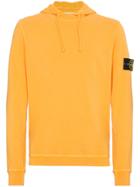 Stone Island Yellow Logo Hooded Sweater - Yellow & Orange