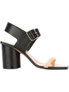 Maison Margiela Chunky Heel Sandals, Women's, Size: 39, Black, Leather
