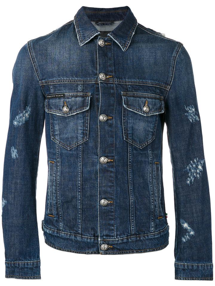 Philipp Plein - Denim Jacket - Men - Cotton/polyester - Xxl, Blue, Cotton/polyester