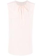 Tory Burch Tie Neck Blouse - Pink & Purple