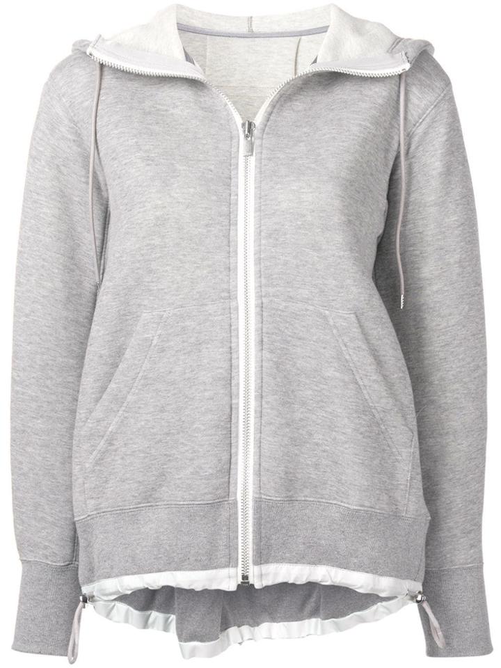 Sacai Hooded Zip Cardigan - Grey