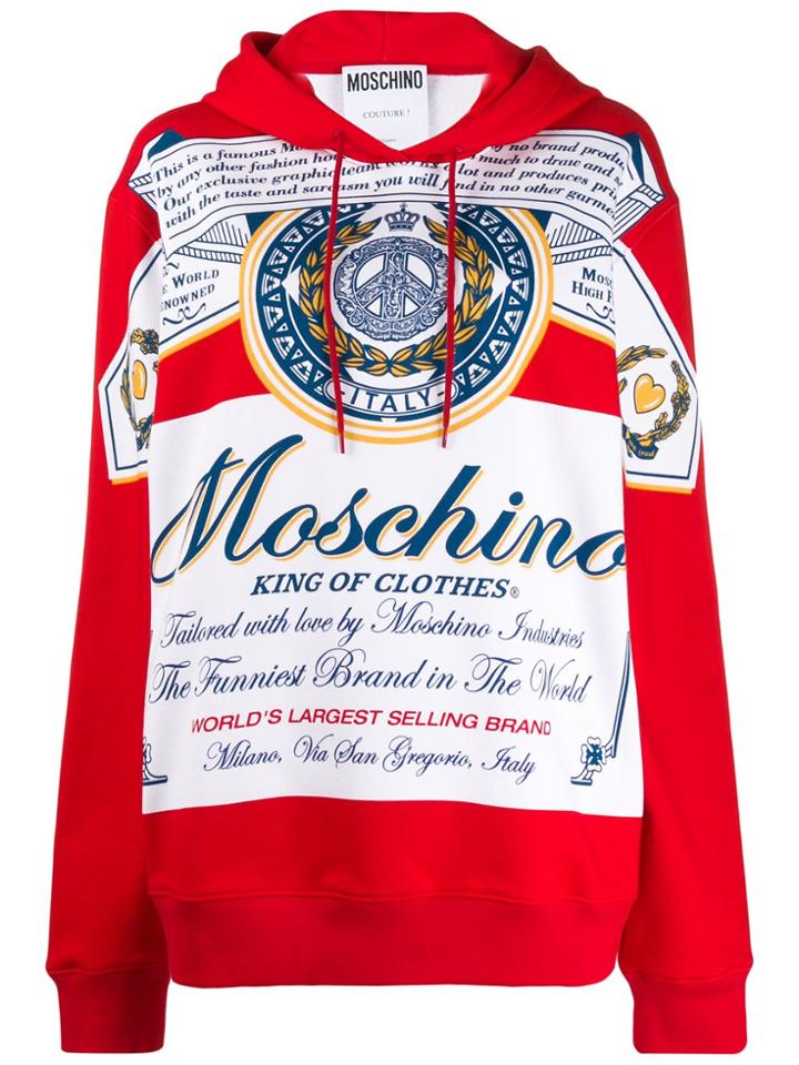 Moschino Oversized King Of Clothes Hoodie - Red