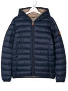 Save The Duck Kids Oadded Hooded Jacket - Blue