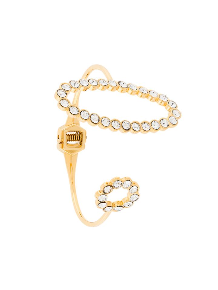 Ca & Lou Oriana Embellished Bracelet - Metallic