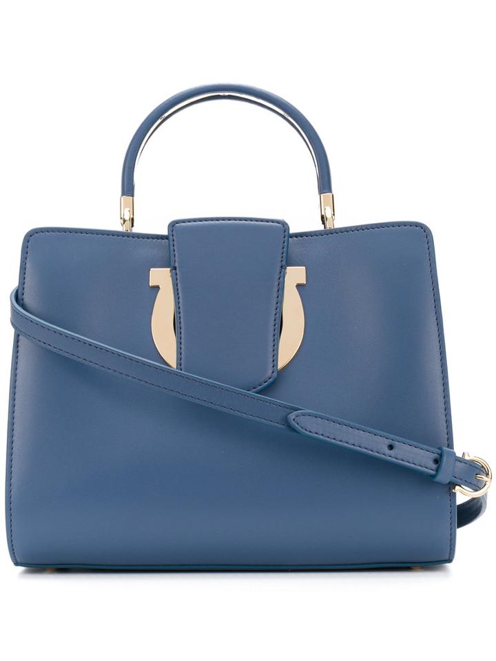 Salvatore Ferragamo - Bretagne Thea Bag - Women - Calf Leather - One Size, Blue, Calf Leather