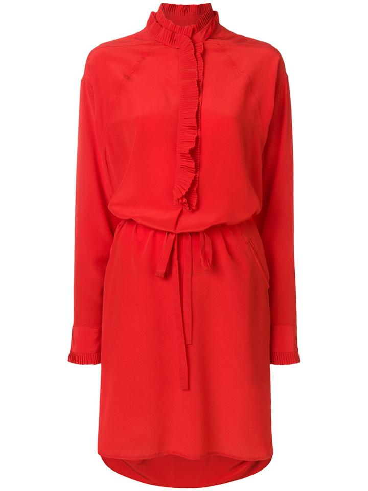 Zadig & Voltaire Rizzo Ruffle Trim Dress - Red