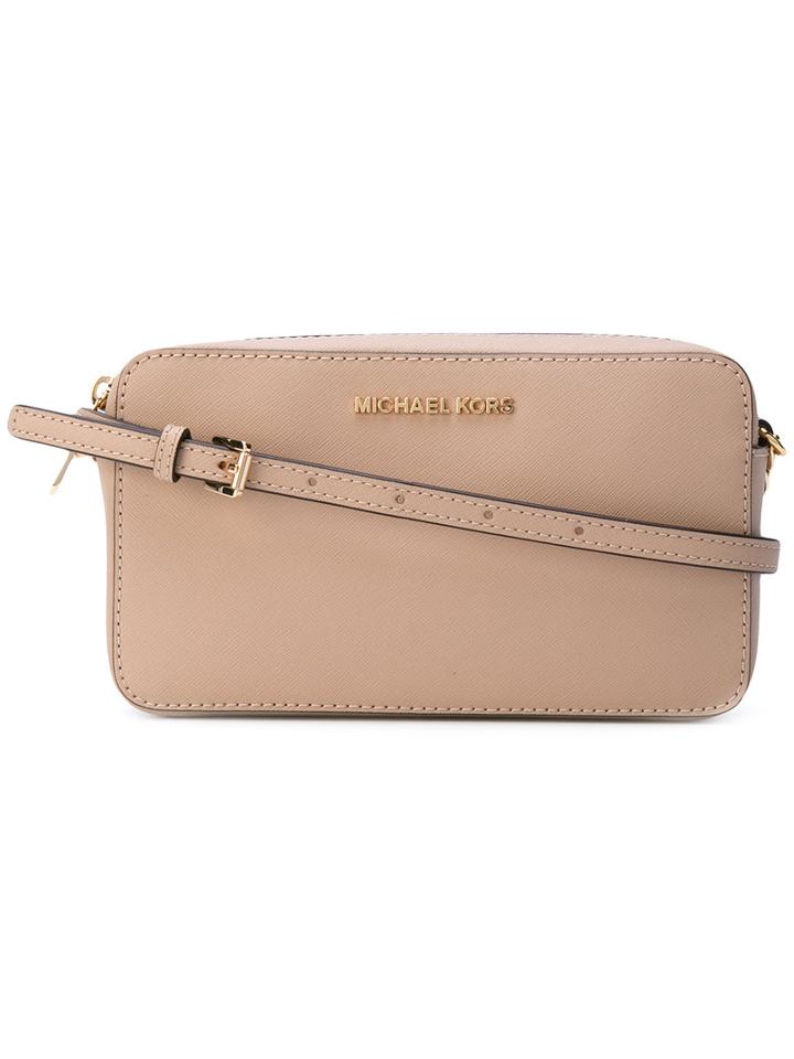 Michael Michael Kors - Chain-embellished Shoulder Bag - Women - Leather - One Size, Nude/neutrals, Leather
