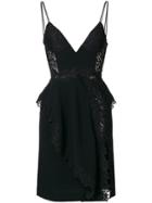 La Perla V-neck Side Slit Dress - Black