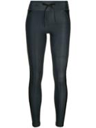 The Upside Side Strap Print Leggings - Blue