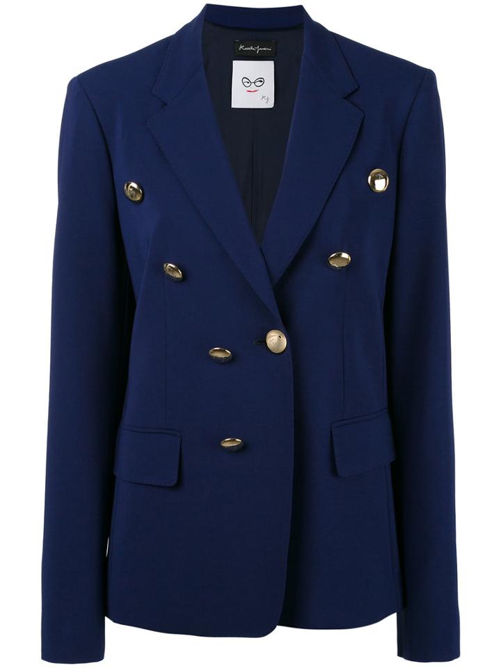 Rossella Jardini - Double-breasted Blazer - Women - Polyester/acetate/triacetate/viscose - 46, Blue, Polyester/acetate/triacetate/viscose