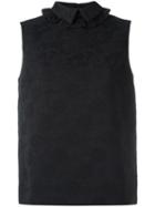 Simone Rocha Floral Jacquard Sleeveless Blouse, Women's, Size: 10, Black, Cotton/polyester