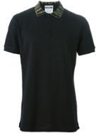 Moschino Logo Collar Polo Shirt - Black