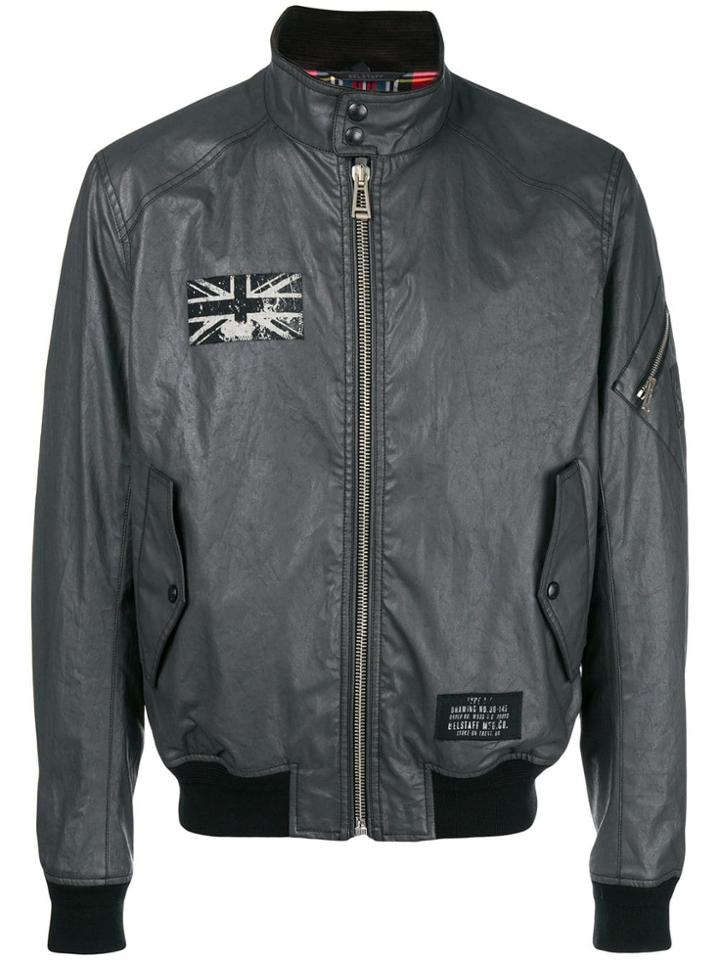 Belstaff Flag Patch Bomber Jacket - Black