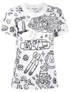 Junya Watanabe Comme Des Garçons - Illustrated T-shirt - Women - Cotton - Xs, White, Cotton