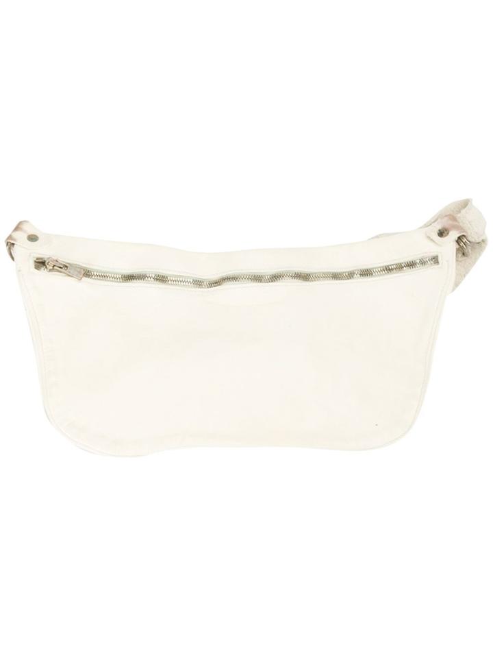 Guidi Zipped Crossbody Bag - White