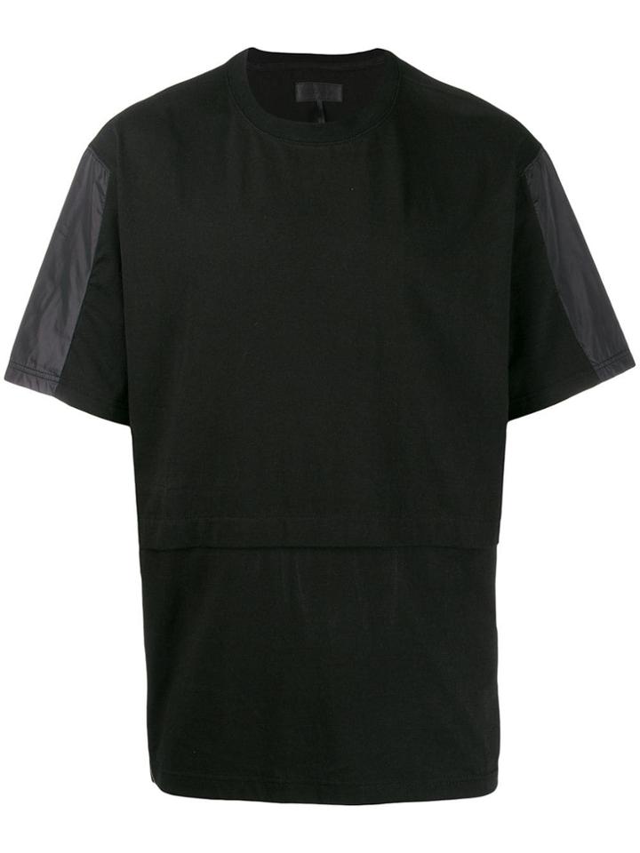 D.gnak Panelled Crew Neck T-shirt - Black