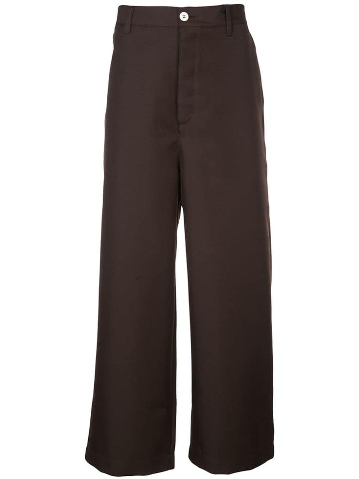 Sunnei Wide Leg Chinos - Brown