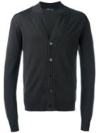 Etro V-neck Cardigan, Men's, Size: Large, Grey, Wool