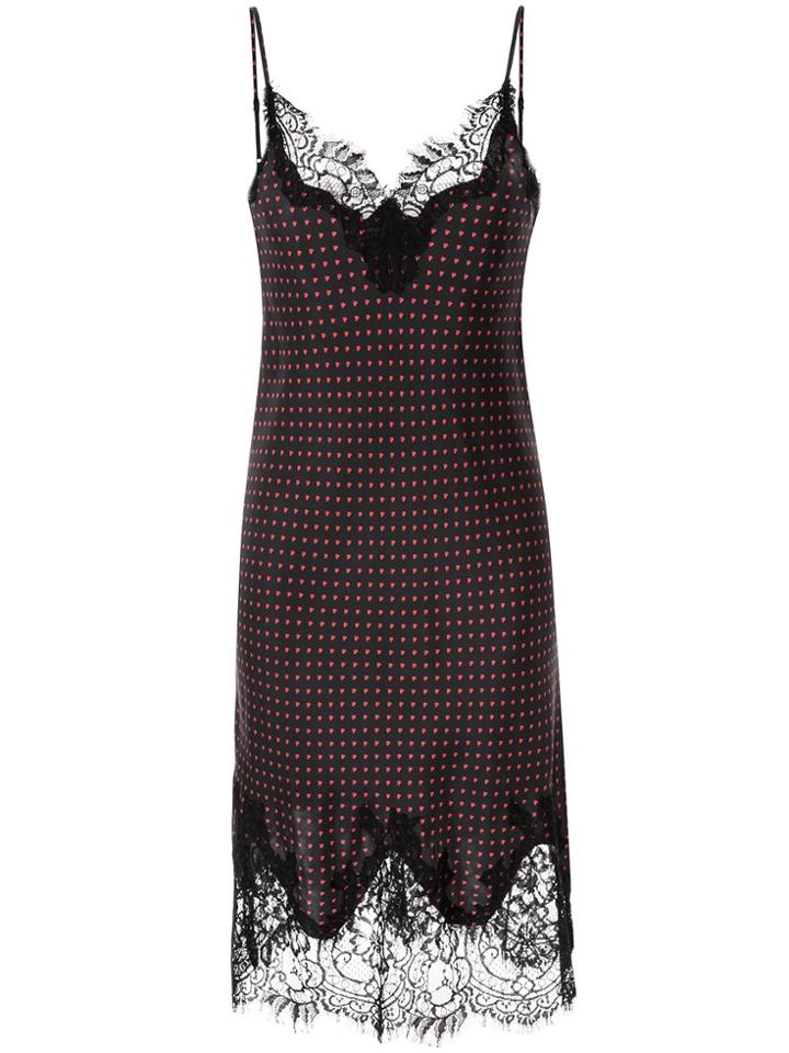 Gold Hawk Lace Detail Dress - Black