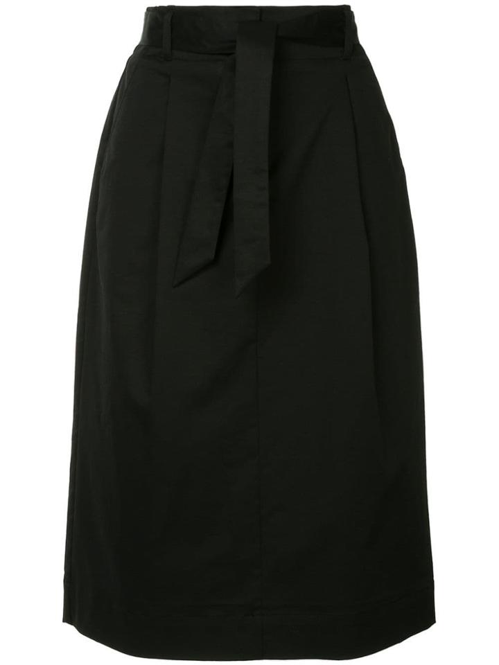 Ymc High-waisted Midi Skirt - Black