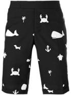 Thom Browne Sea Icon Shorts, Men's, Size: 4, Blue, Wool/cupro
