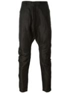 Julius Drop-crotch Slim Trousers, Men's, Size: 2, Black, Linen/flax/silk/cupro