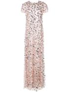 Carolina Herrera Flower Embroidery Gown - Pink