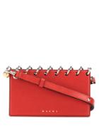 Marni Gold-tone Detail Clutch Bag - Red