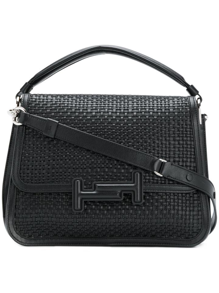 Tod's Double T Woven Satchel - Black