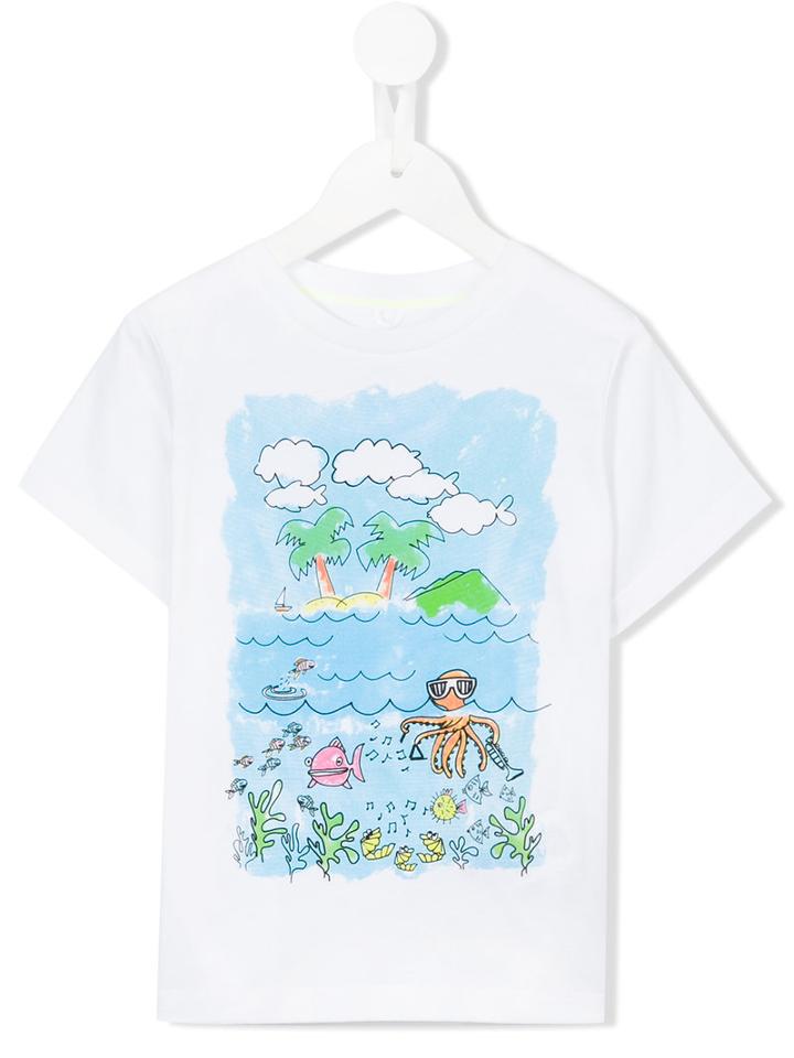 Stella Mccartney Kids - Arlo Island Print T-shirt - Kids - Cotton - 2 Yrs, White