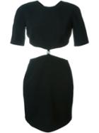 Mugler Cut-out Mini Dress, Women's, Size: 38, Black, Acetate/viscose/spandex/elastane/polyester