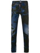 Dsquared2 Camouflage Skater Jeans - Blue