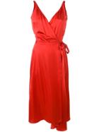 Nina Ricci Tie Waist Dress - Red