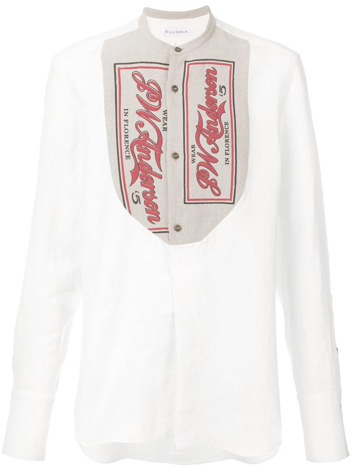 Jw Anderson Bib Printed Shirt - Nude & Neutrals