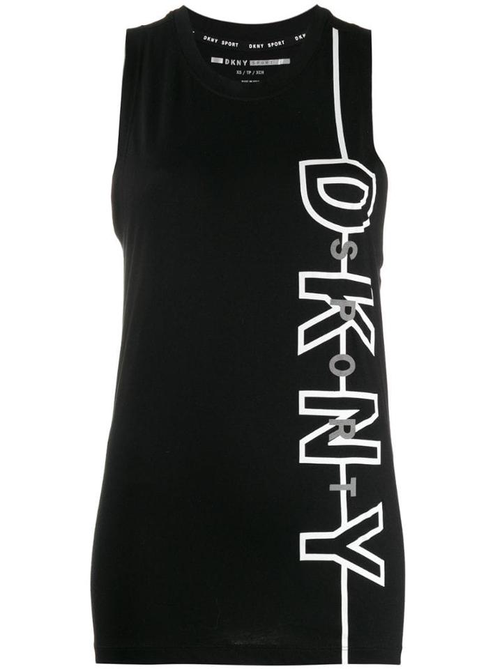 Dkny Logo Print Tank Top - Black