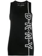 Dkny Logo Print Tank Top - Black