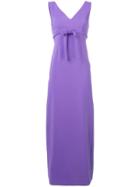 P.a.r.o.s.h. V-neck Long Dress - Purple