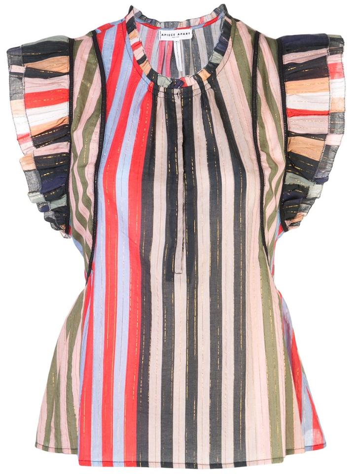 Apiece Apart Sleeveless Ruffled Blouse - Multicolour
