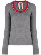 No21 U-neck Jumper - Grey
