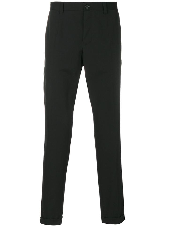 Dolce & Gabbana Classic Cropped Chinos - Black