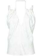 Christopher Esber Gathered Shoulder Cami - White