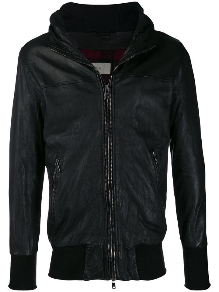 Giorgio Brato Wrinkled-effect Zip-up Jacket - Black