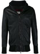 Giorgio Brato Wrinkled-effect Zip-up Jacket - Black